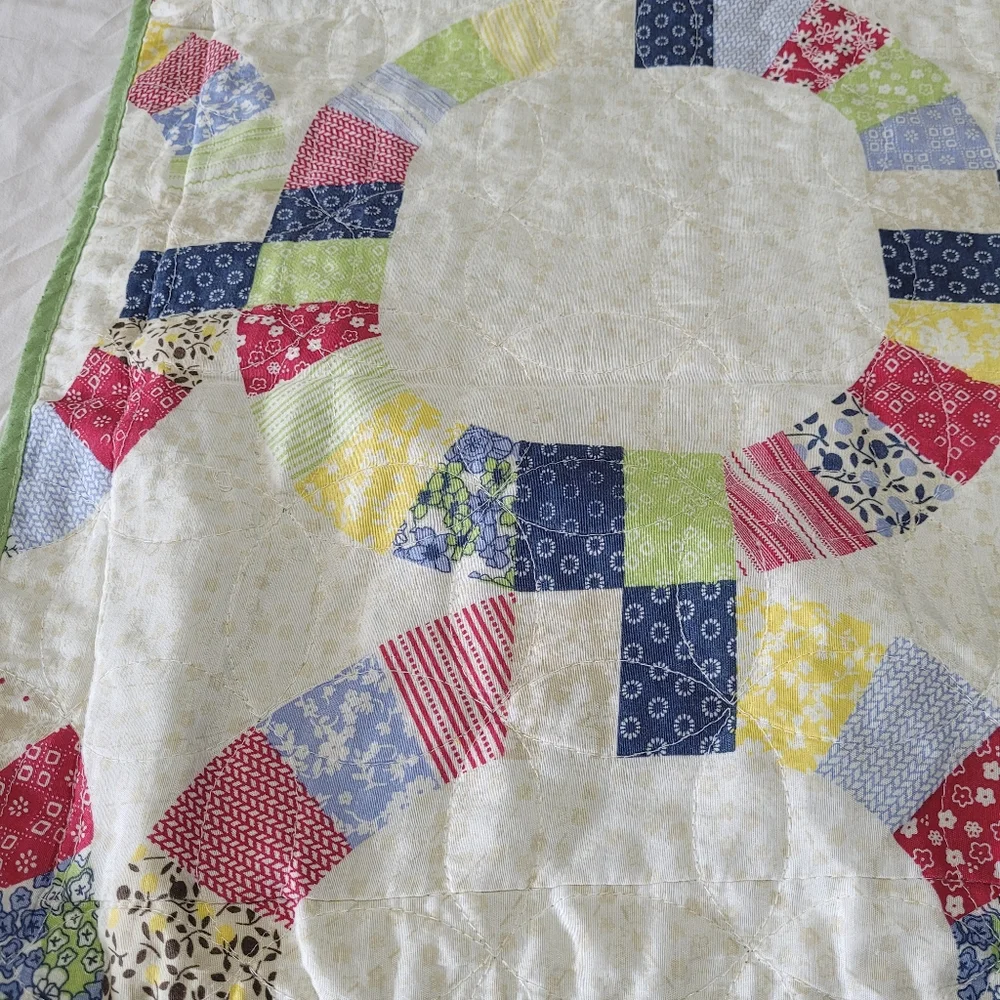 King Size Quilt Pillowcase Country Pillow Cover Prairie Cottage Vintage Quilted